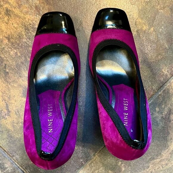 Nine West Wndakin Purple Black High Heels 7.5 - Picture 8 of 14